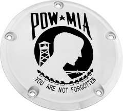 Custom Engraving 7  M8 Flt/flh Derby Cover Pow-mia Chrome