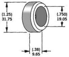 Harddrive Axle Spacer Zinc 43358-83a 3/4"x0.38"