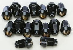 Awc 10mmx1.25 Tapered Lug Nuts Black 60' 14mm Head 16/pk