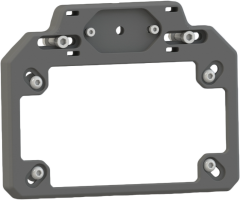 Atv Tek Adjustable License Plate Bracket W/ Led Light  Acid Concrete