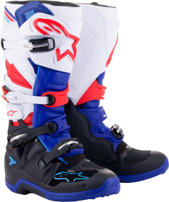 Alpinestars Tech 7 Boots Black/blue/red/white Sz 16