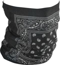 Zan Motley Tube Fleece Lined Black Paisley