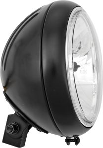 Harddrive 7" Headlight 60/55w Grooved Shell Black