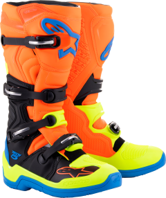 Alpinestars Tech 5 Boots Blue/orange/yellow Fluo Sz 7