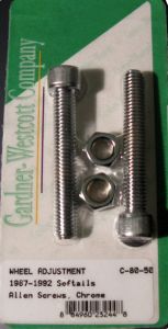 Gardnerwestcott Rear Wheel Adjustment Bolts 87-92 Softail Models Rear