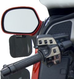 National Cycle Wing Deflectors Mirror Mount Dark Smoke  Alpine White