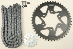 Vortex Sprocket/chain Kit Stl/stl 15/45t Sil Sx3 520-112l Blk