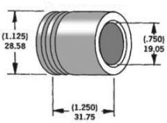 Harddrive Axle Spacer Zinc 41595-86 3/4"x1.25"