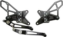 Vortex Rear Set Complete Blk Yamaha  Black