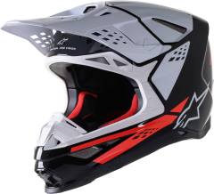 Alpinestars S.tech S-m8 Factory Helmet Black/white/red Fluo Glossy Md