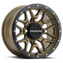 Raceline Krank Wheel 14x7 4/137 5+2 (+10mm) Blk/bronze