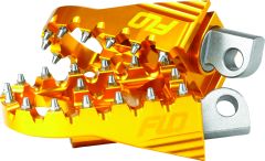 Flo Motorsports Moto Style Footpeg Set Gold 2"x3.125"