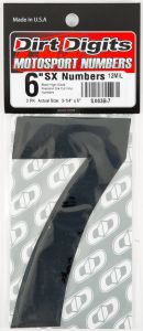 Dirt Digits #7 6" Black Super X Digits 3/pk