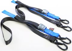 Powertye Tie-down Cam Sec Hook Soft-tye 1.5"x6' Black/blue Pair