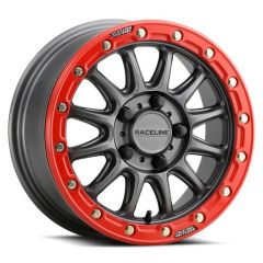 Raceline Alpha Bdlk 15x7 5/4.5 (+25mm) Gunmetal/red