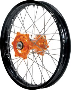 Dubya Rear Wheel 1.85 X 16 Orange Kite Hub Black Rim  Acid Concrete