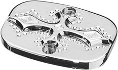 Prec. Billet Lower Brake Cylinder Cover Darkside Chrome  Acid Concrete