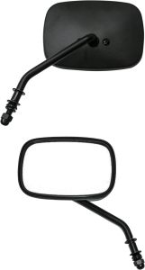 Harddrive Mirror Oem Style Short Stem Matte Black Left