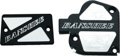 Modquad Throttle & Brake Cover Set Black Logo Banshee