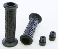 Emgo Superbike Grips 7/8" X 130mm W/end Plugs  Black