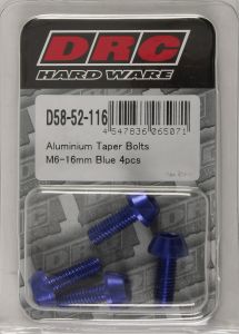 Drc Aluminum Taper Bolts Blue M6x16mm 4/pk