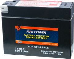 Fire Power Battery Ct4b-5 Sealed Factory Activated