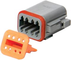 Novello Male Connector Plug 8-pin Grey  Grey