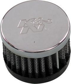 K&n Crankcase Vent Air Filter Direct Mount Chrome Top