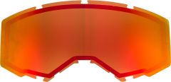 Fly Racing Dual Lens W/o Vents Adult Red Mirror/brown