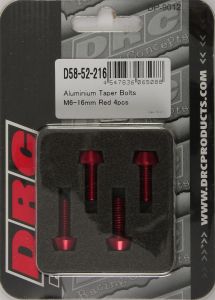 Drc Aluminum Taper Bolts Red M6x16mm 4/pk