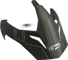 Gmax Visor W/screws Expedition Matte Black/hi-vis Green Gm-11