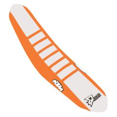 D-cor Seat Cover Orange/white Orange Ribs Ktm Sx/f 125-450