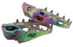 Flo Motorsports Titanium Foot Pegs Jet Fuel Hon/kawasaki