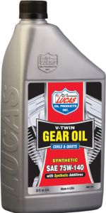 Lucas V-twin Gear Oil Synthetic 75w-140 1qt