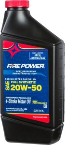 Fire Power Synthetic 4-stroke Oil W/ester 20w-50 Qt 12/case  Acid Concrete