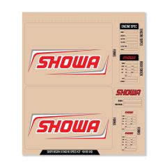 D-cor Showa Decal Kit Red Showa Fork/shock/eng Spec