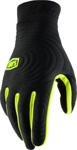 100% Brisker Xtreme Gloves Black/fluo Yellow 2x