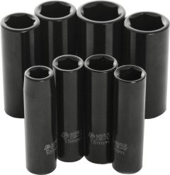 Performance Tool 8 Pc 3/8" Met Imp Skt Set Deep