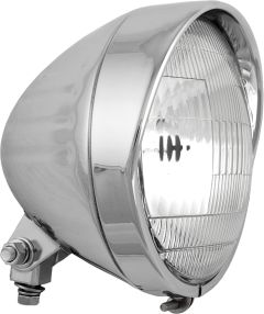 Harddrive 5-3/4" Grooved Headlight With Bezel Visor