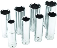 Performance Tool 8 Pc 1/2" Sae Socket Set Deep