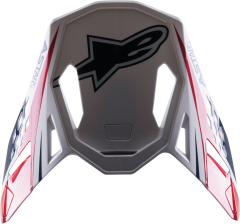 Alpinestars S-m10 Carbon Meta2 Visor White/red/blue Glossy