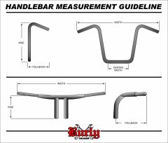 Burly Brand Narrow 16" Apehangers 1" Chrome