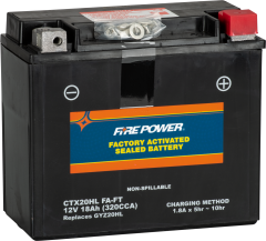 Fire Power Battery Ctx20hl (fa) Ft Sealed Factory Activated