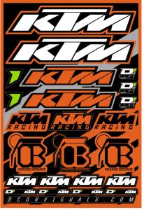 D-cor Decal Sheet Ktm