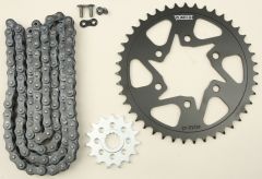 Vortex Sprocket/chain Kit Stl/stl 15/45t Sil Sx3 520-112l Blk