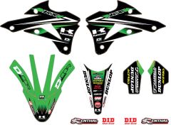 D-cor 2014 Monster Energy Kawasaki Team Green Graphics/trim Kit