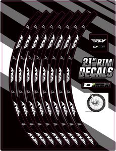 D-cor Rim Decals 21" Fly Logo Front