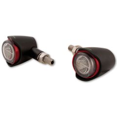 Highsider Akron-x Led Turn Signal Pair Smoked Lens Black/red