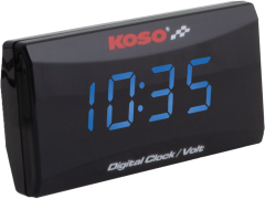 Koso Super Slim Clock / Volt Meter Blue Display  Acid Concrete