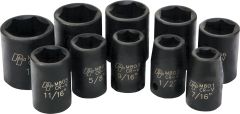 Performance Tool 10 Pc 1/2" Sae Imp Skt Set Shallow